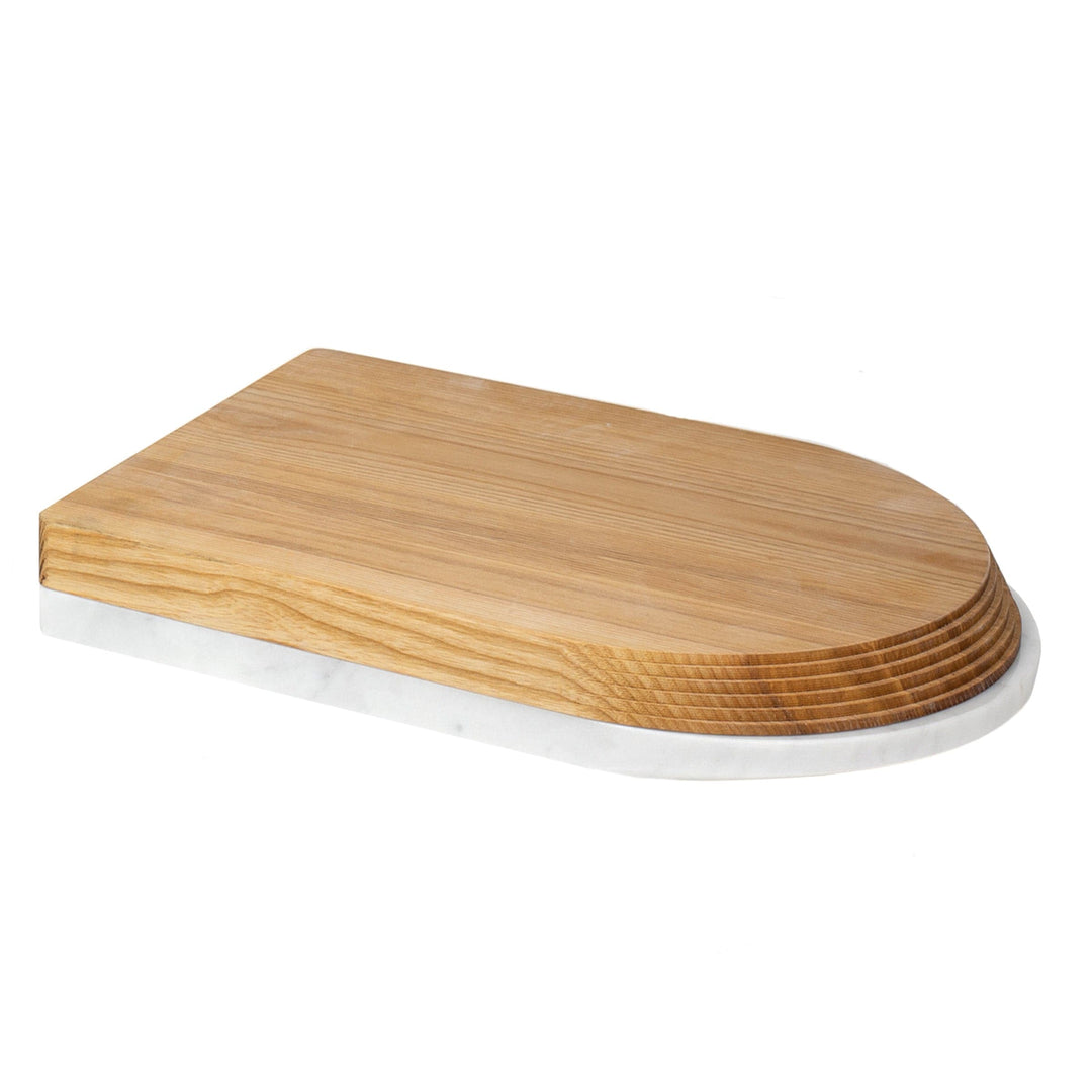 Marble and Ash Wood Cutting Board TAGLIERE 1 - Design Italy