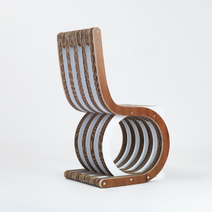 Cardboard Chair TWIST Canaletto Walnut 04