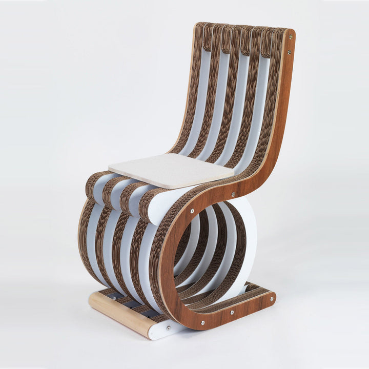 Cardboard Chair TWIST Canaletto Walnut 06