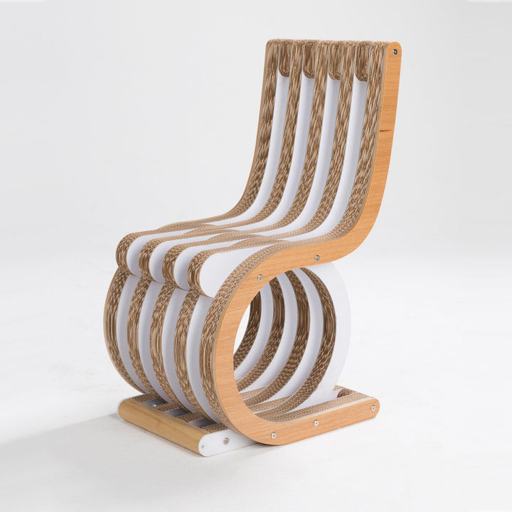 Cardboard Chair TWIST Oak Wood 08