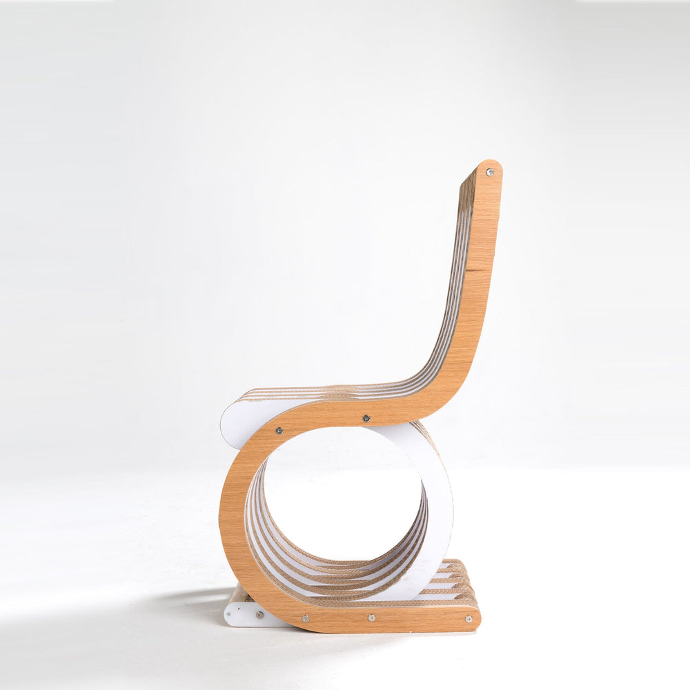 Cardboard Chair TWIST Oak Wood 02