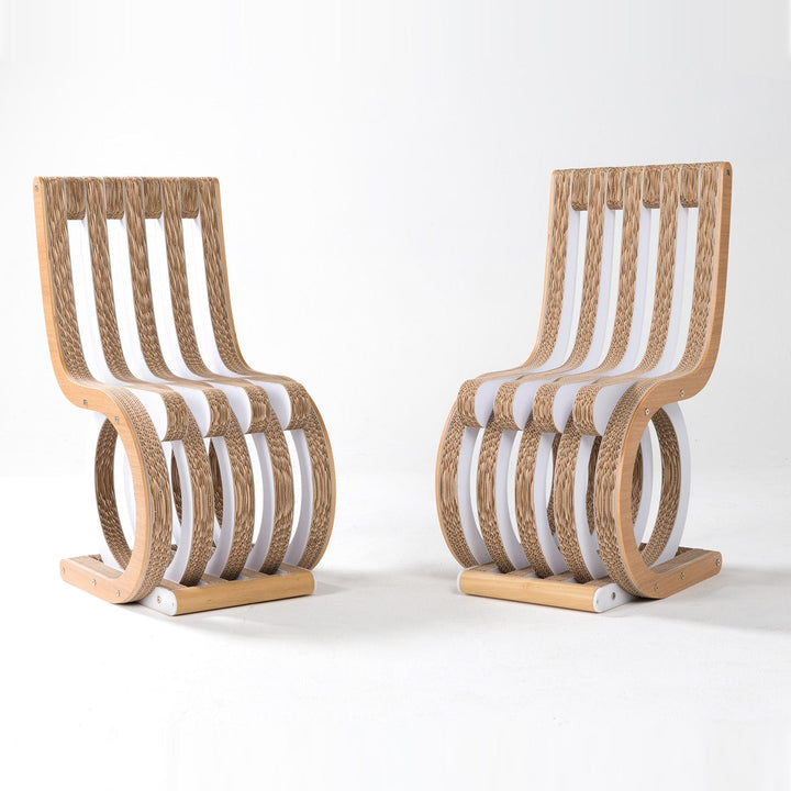 Cardboard Chair TWIST Oak Wood 06