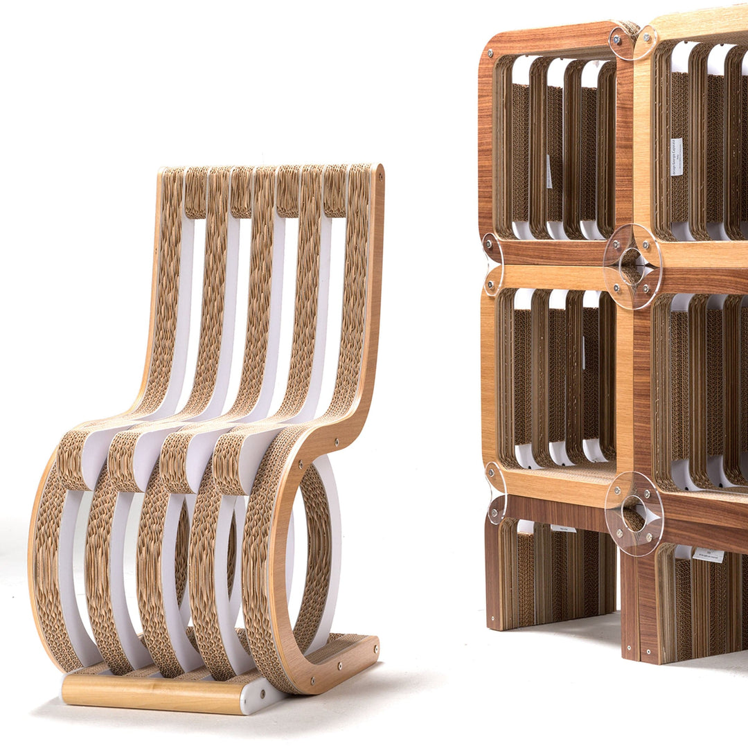 Cardboard Chair TWIST Oak Wood 012