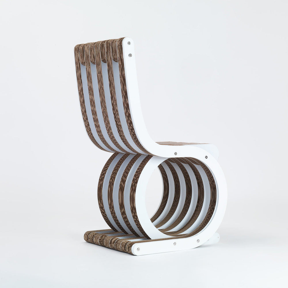 Cardboard Chair TWIST White 02