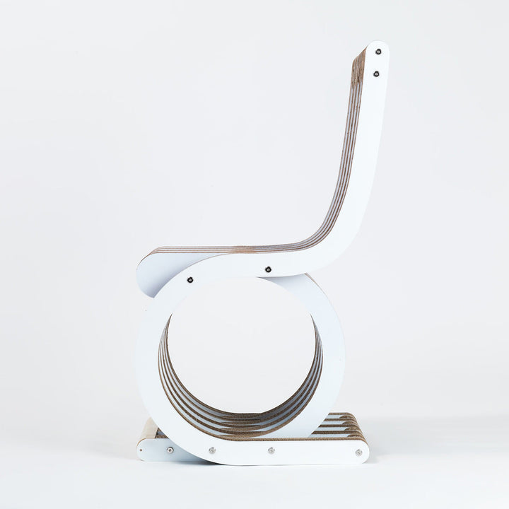 Cardboard Chair TWIST White 03