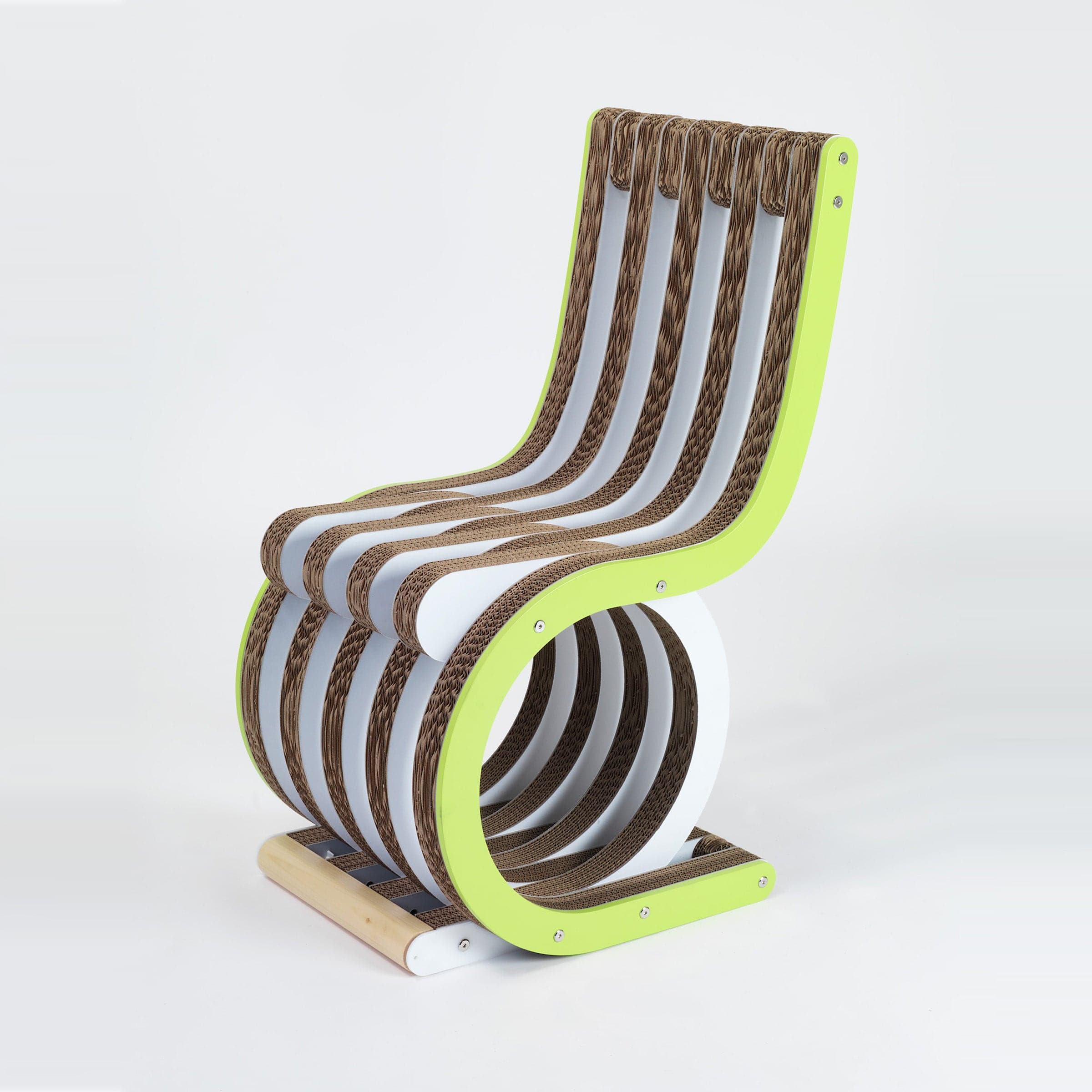 Cardboard Chair TWIST Lime Green. Shop on Design Italy