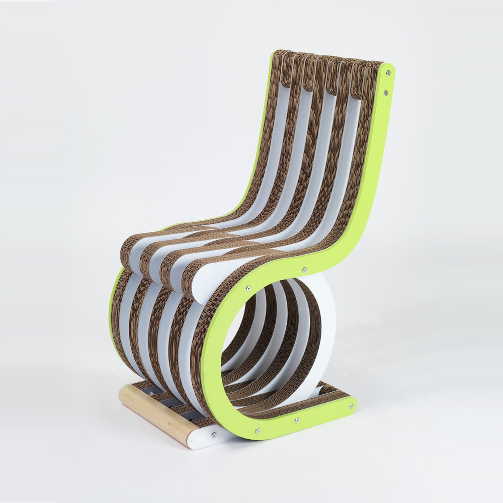 Cardboard Chair TWIST Lime Green 02