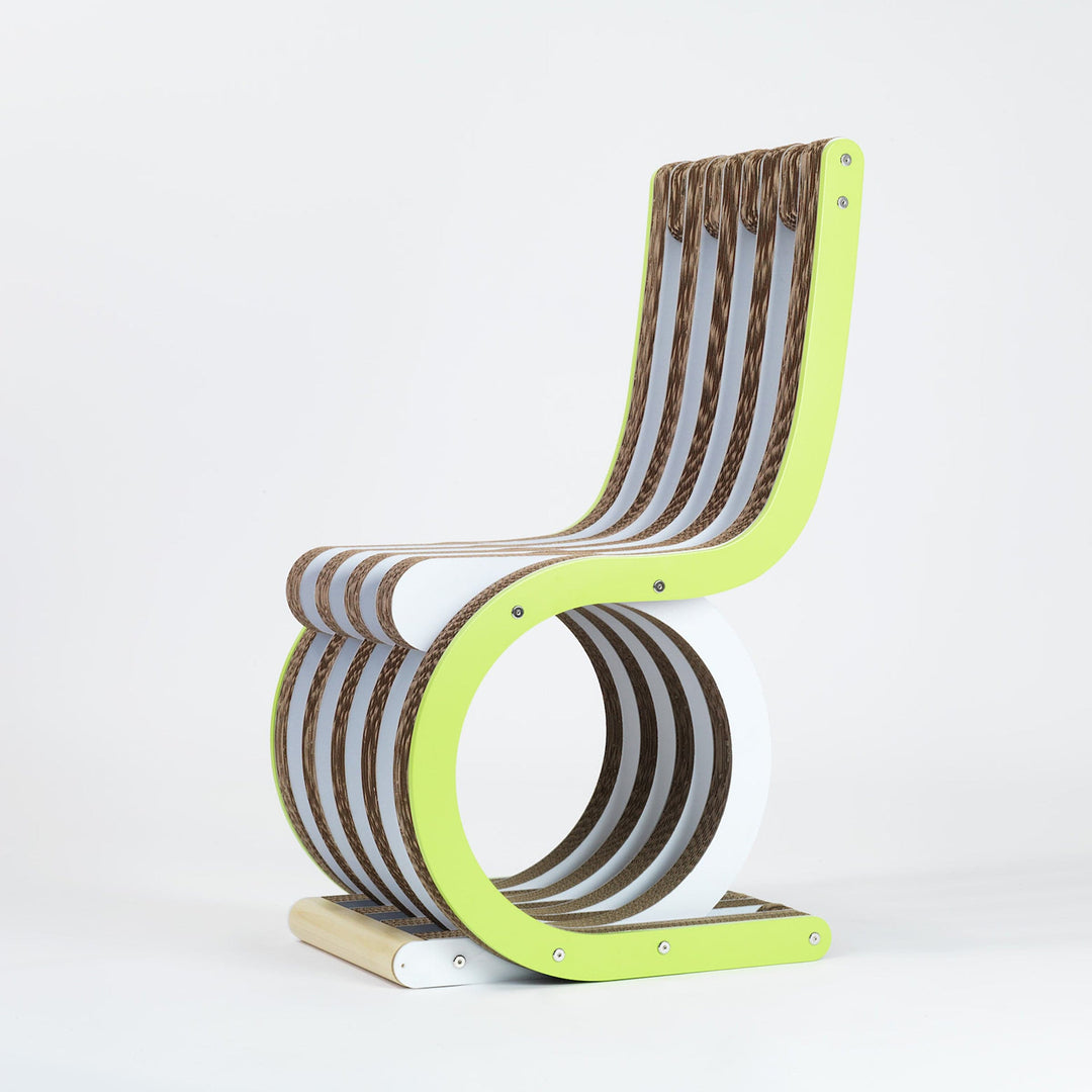 Cardboard Chair TWIST Lime Green 04
