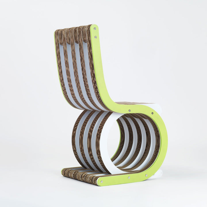 Cardboard Chair TWIST Lime Green 05