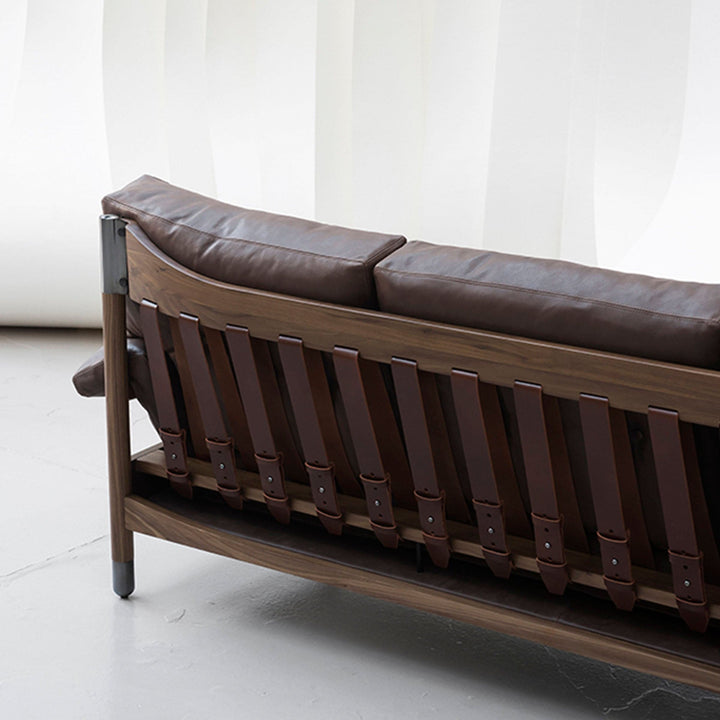 Leather Three-Seater Sofa SELLA by Carlo de Carli for Tacchini 05