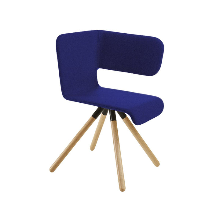 Upholstered Chair TWISS - Four Beech Legs by Carlo Manara for BBB Italia 02