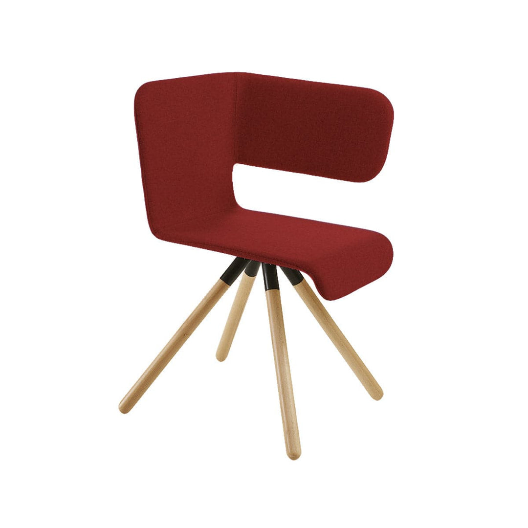 Upholstered Chair TWISS - Four Beech Legs by Carlo Manara for BBB Italia 03