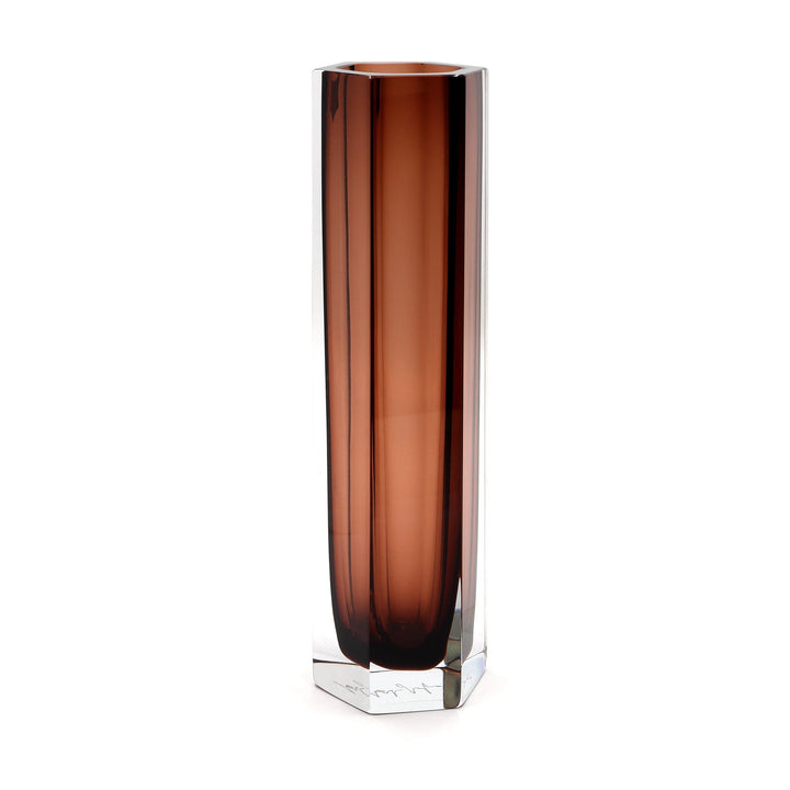 Murano Glass Vase HEXAGONAL XL 08