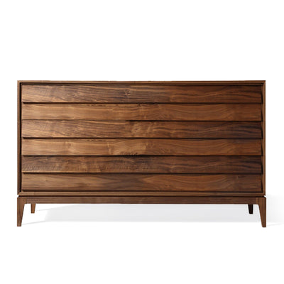 Walnut Wood Chest of Drawers LILIALE 01
