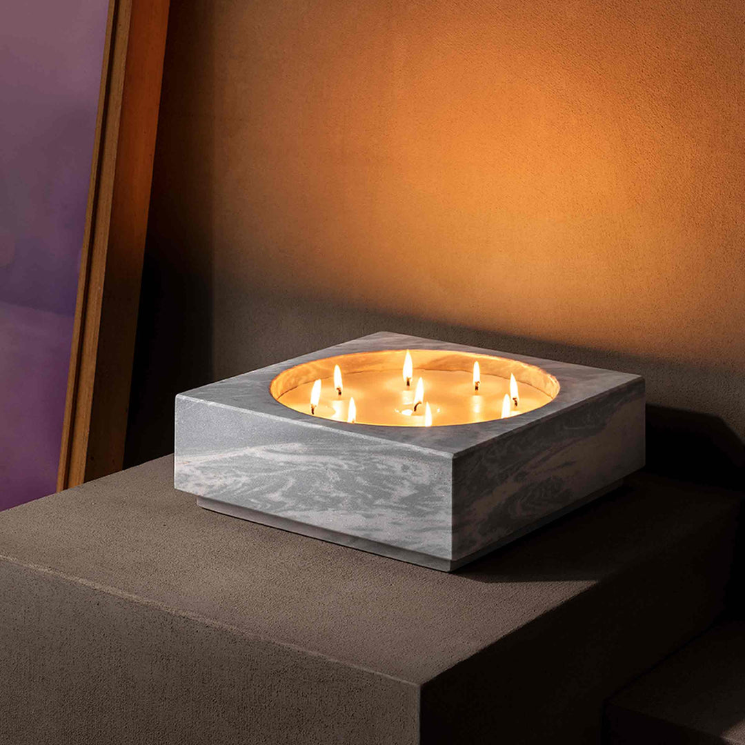 Candle with Marble Container FIREPLACE by Irina Flore for Aina Kari 02