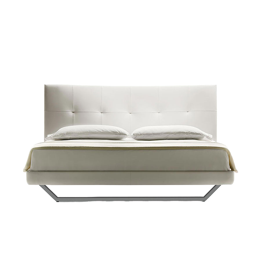 Leather Bed AURORA DUE by Tito Agnoli for Poltrona Frau 01