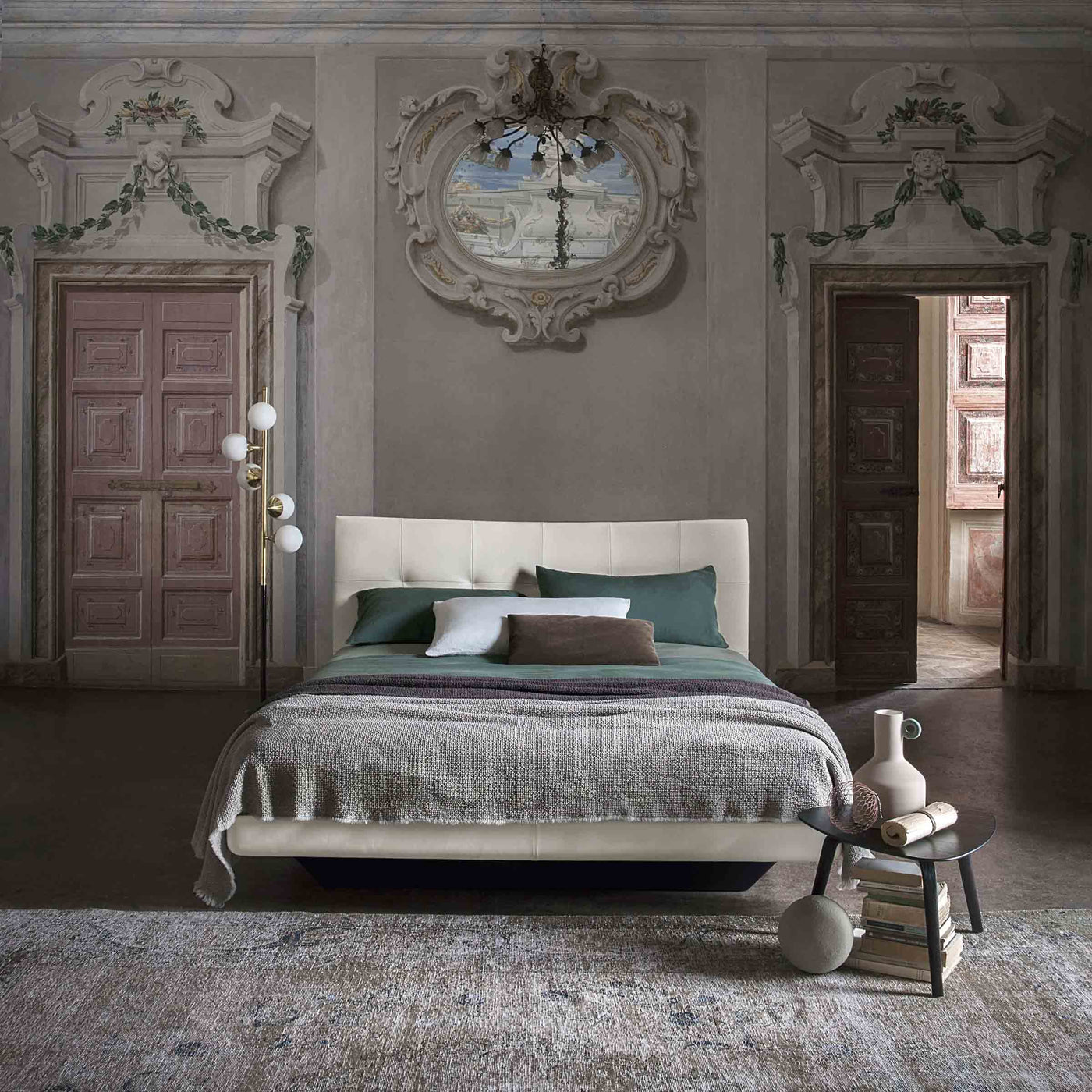 Leather Bed AURORA DUE by Tito Agnoli for Poltrona Frau 02