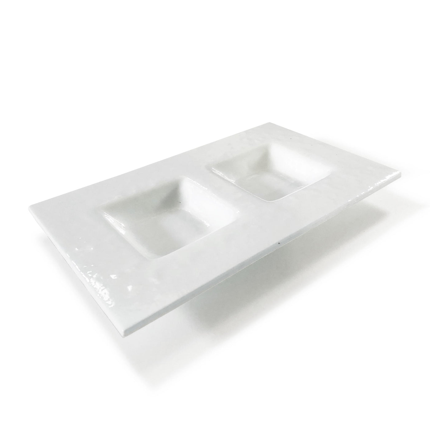 Murano Glass Divided Serving Platter TOTAL WHITE by D.i. Più Andretto Design 01