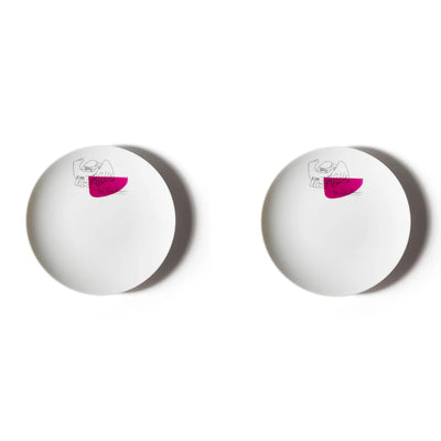 Porcelain Dinner Plates SERVICE PRUNIER Set of Two, designed by Richard Ginori for Cassina 01