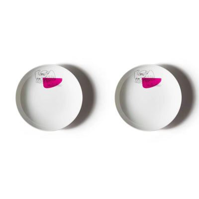 Porcelain Soup Plates SERVICE PRUNIER Set of Two, designed by Richard Ginori for Cassina 01
