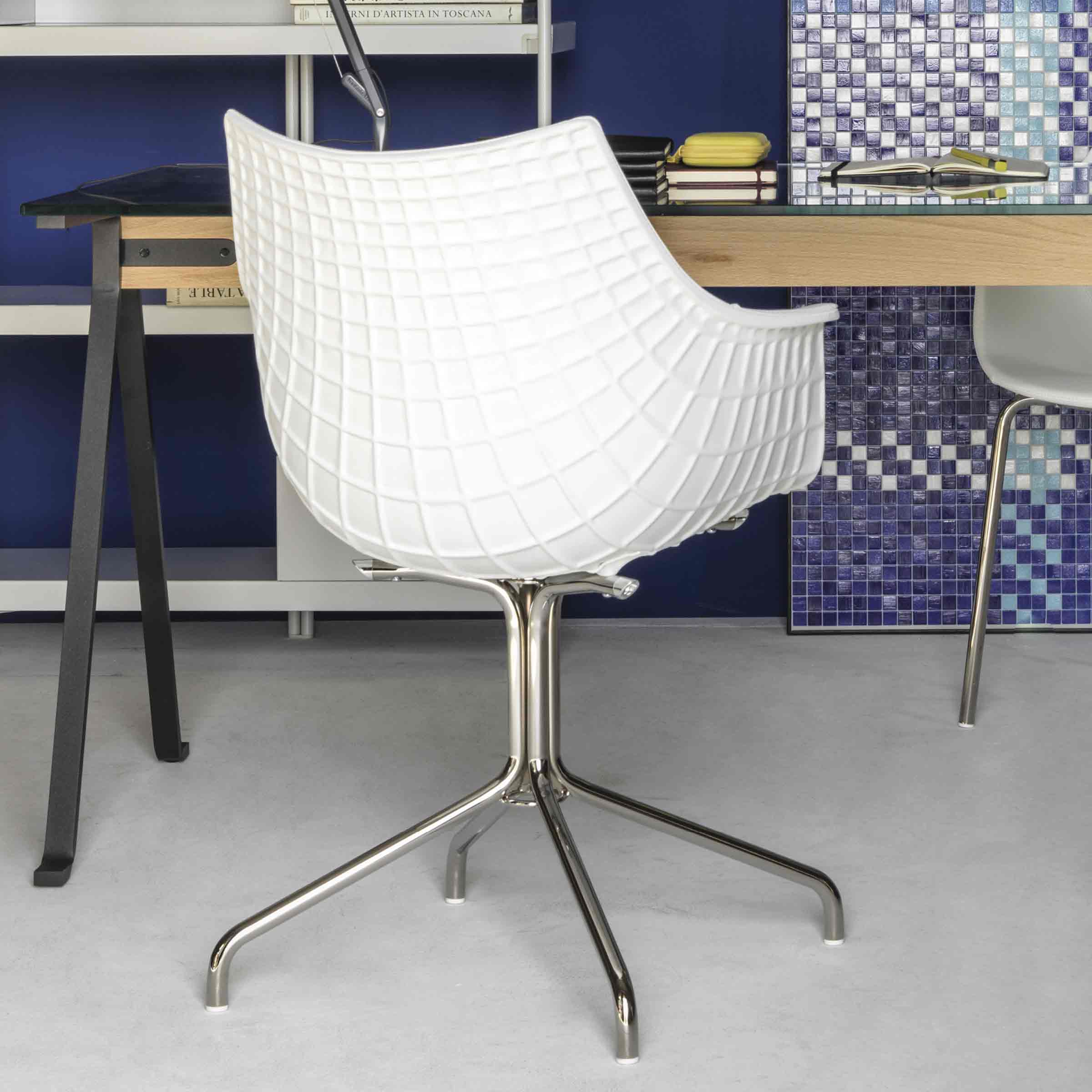 Chair with Four-Spoke Base MERIDIANA by Christophe Pillet for Driade -  Design Italy