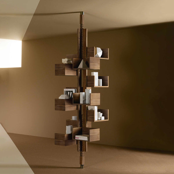 Revolving Wood Bookcase ALBERO by Gianfranco Frattini for Poltrona