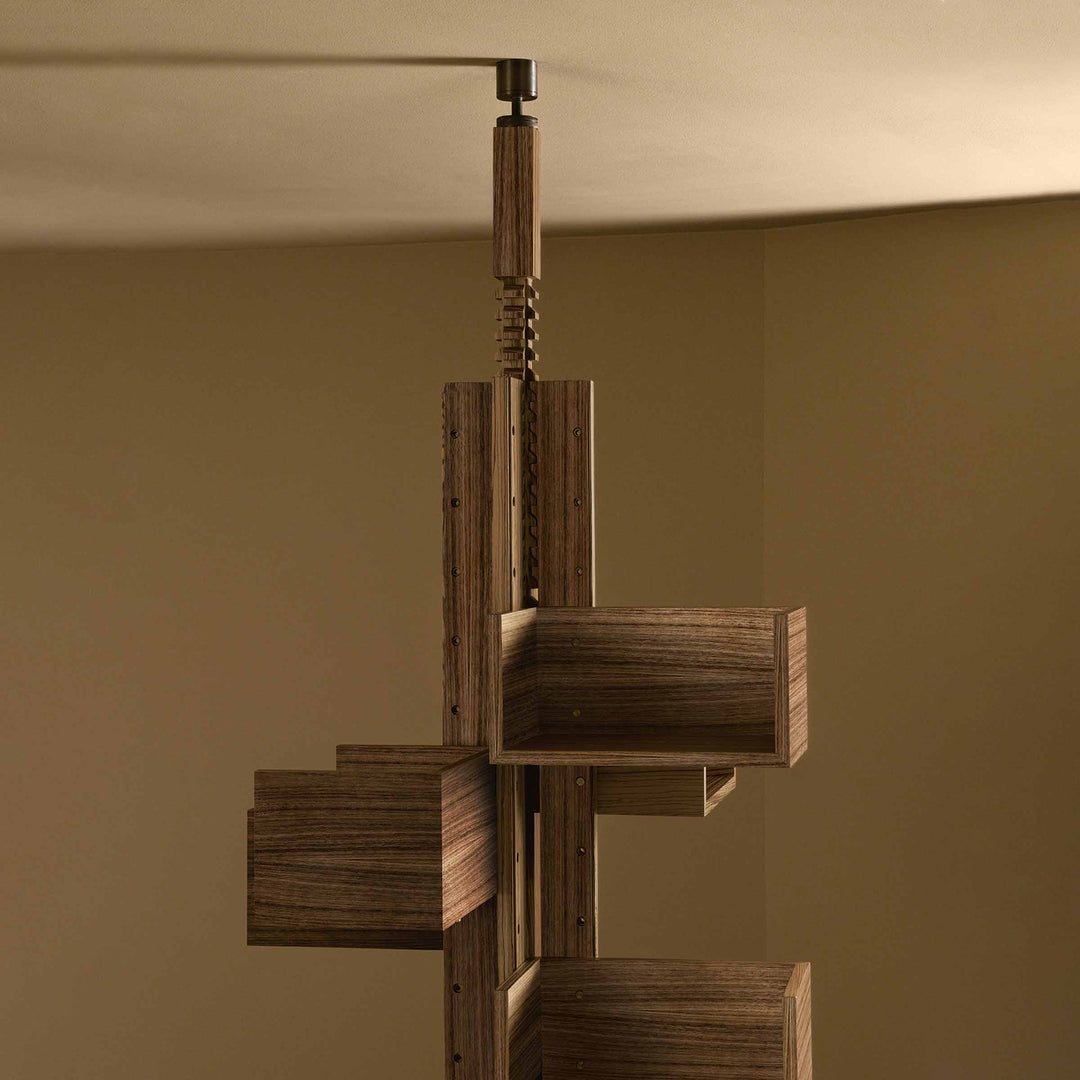 Revolving Wood Bookcase ALBERO by Gianfranco Frattini for Poltrona