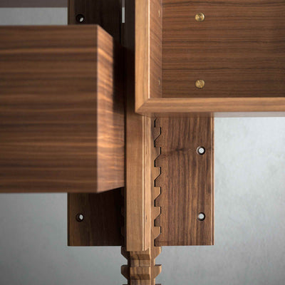 Revolving Wood Bookcase ALBERO by Gianfranco Frattini for Poltrona Frau 05