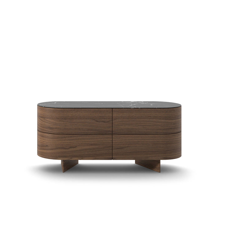 Wood and Marble Chest of Drawer RONDOS, designed by Patricia Urquiola for Cassina 01