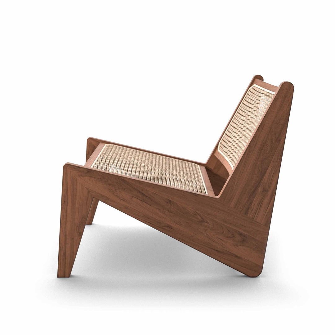 Wood and Vienna Straw Armchair KANGAROO Hommage à Pierre Jeanneret, designed by Cassina 04
