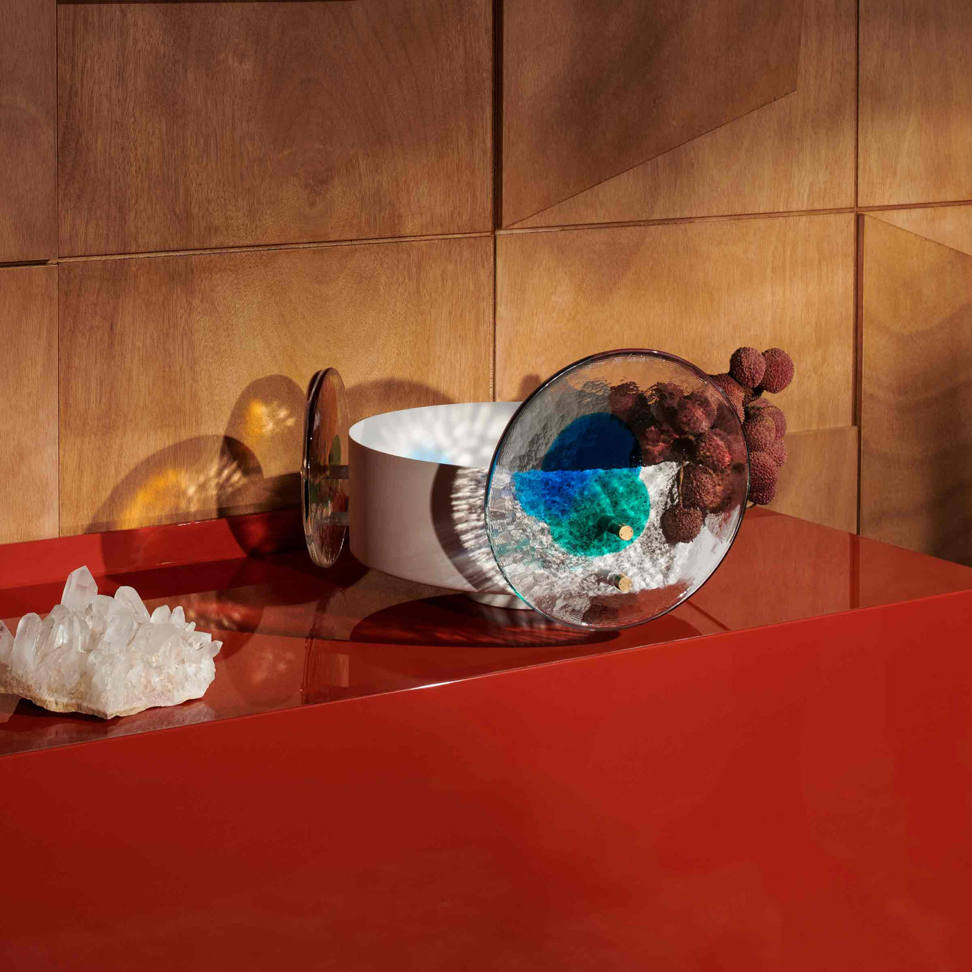 Painted Brass and Murano Glass Vase COLOURDISC, designed by Bethan Laura Wood for Cassina 02