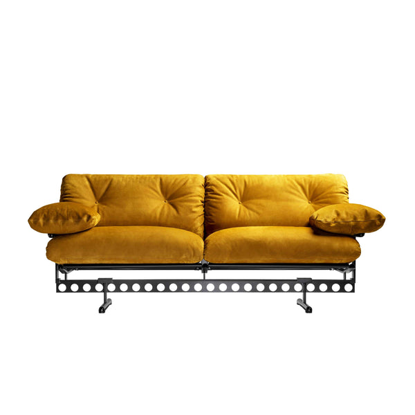 ◆きつね イタリア「SOFFIERIA PARISE」◆ Yellow-Leather-Sofa-OUVERTURE-