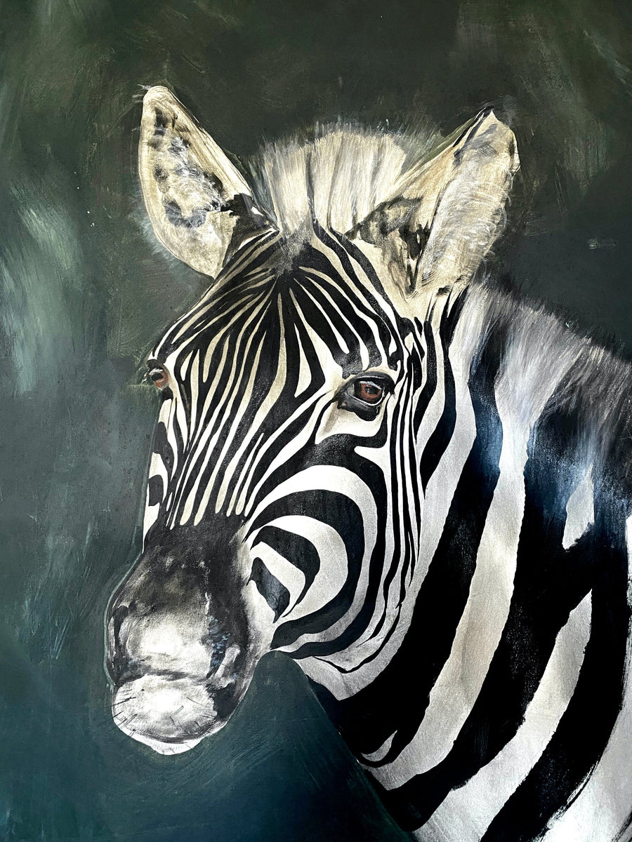 Painting on Canvas ZEBRA'S HEAD 2 01