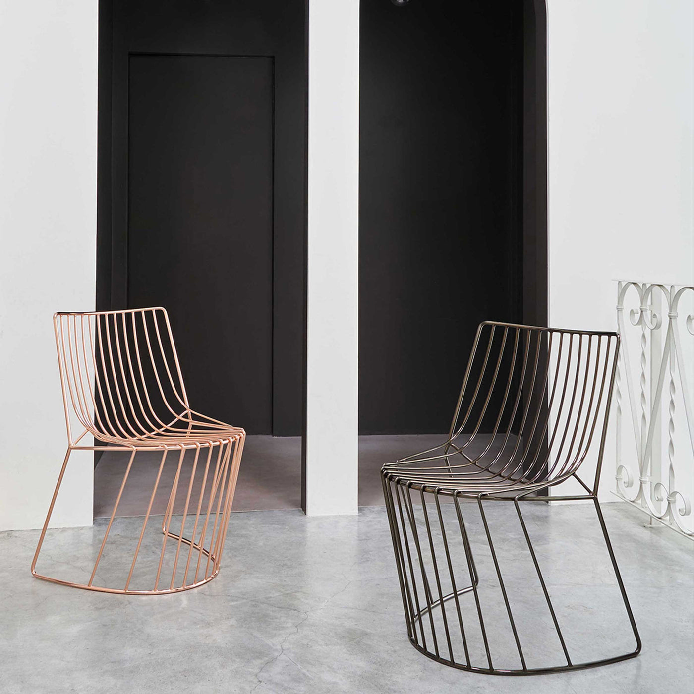 Steel Chair AMARONE AUREO by Enrico Girotti 02