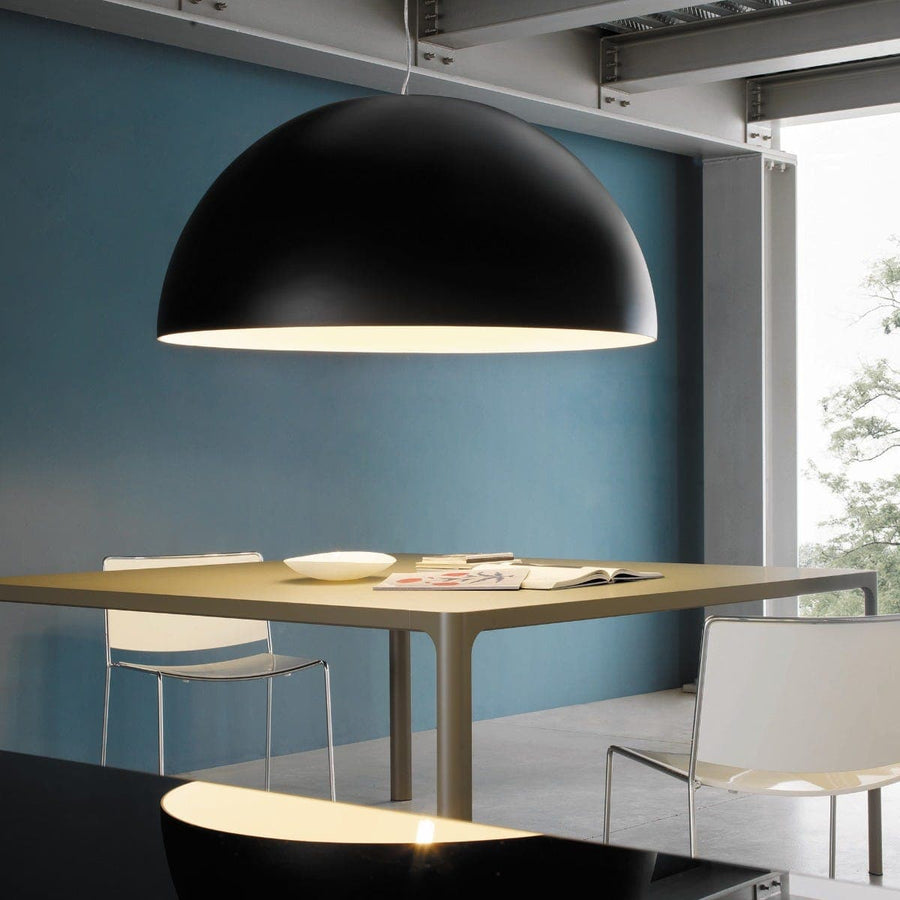 Suspension Lamp AVICO Medium Black by Charles Williams for FontanaArte 01