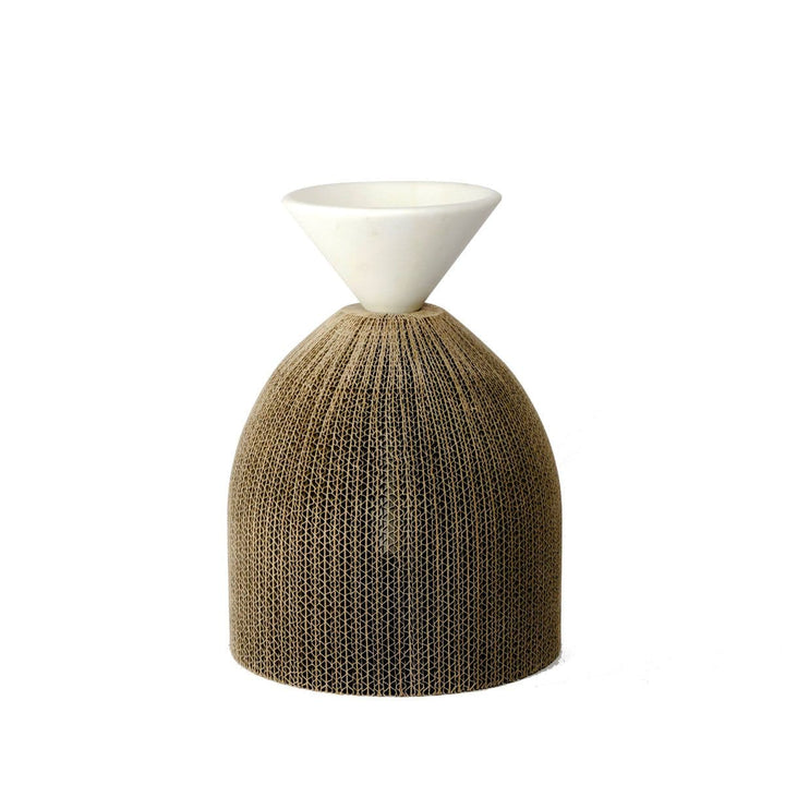 Cardboard & Marble Vase AVVOLTI Large 01