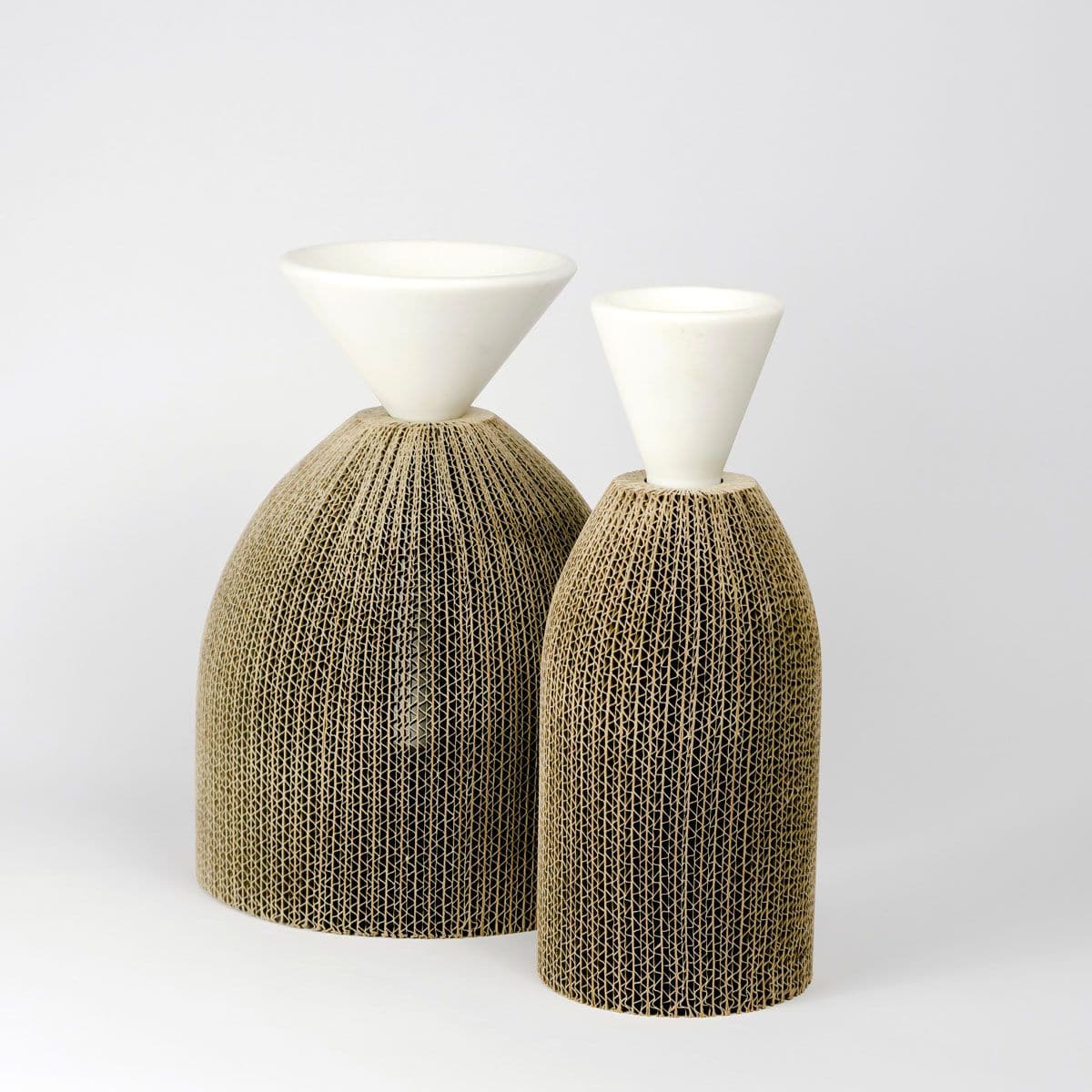 Cardboard & Marble Vase AVVOLTI Small 06