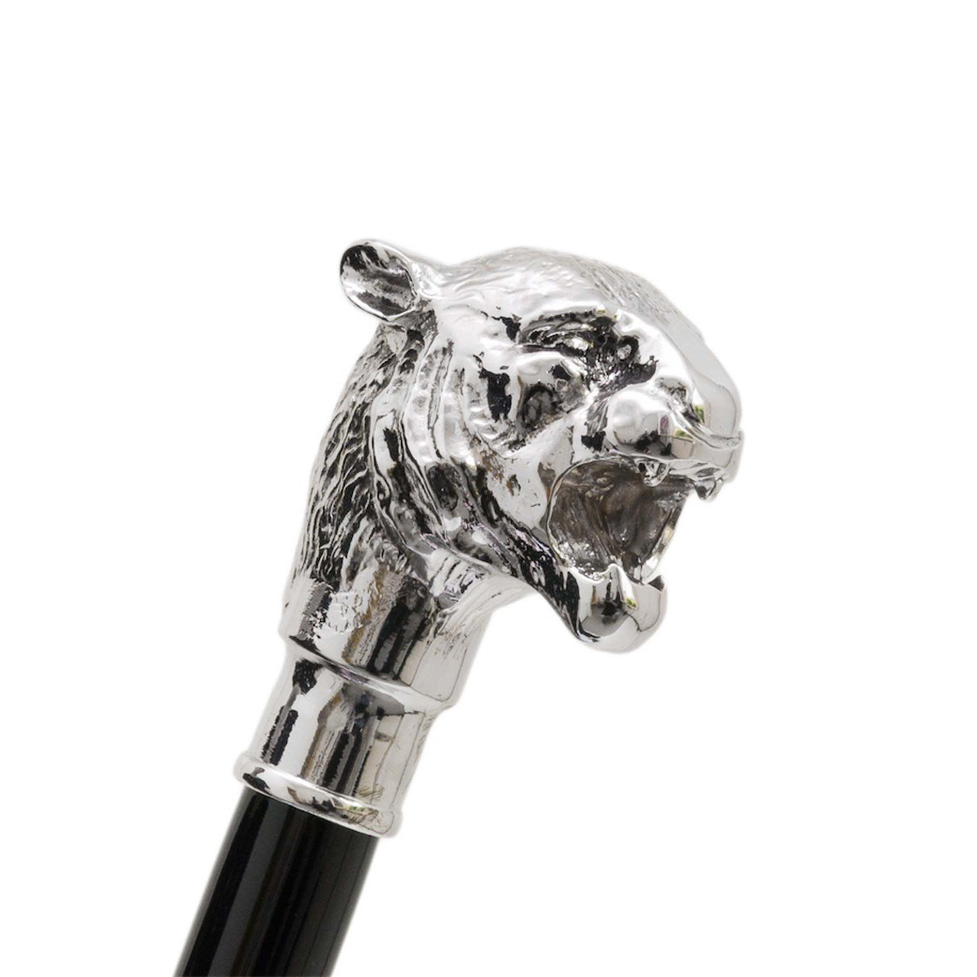 Cane TIGER with Silver-Plated Resin Handle 05