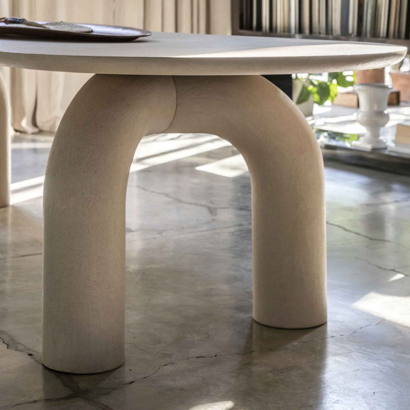 Wood Round Dining Table ELEPHANTE by Marcantonio for Mogg 011