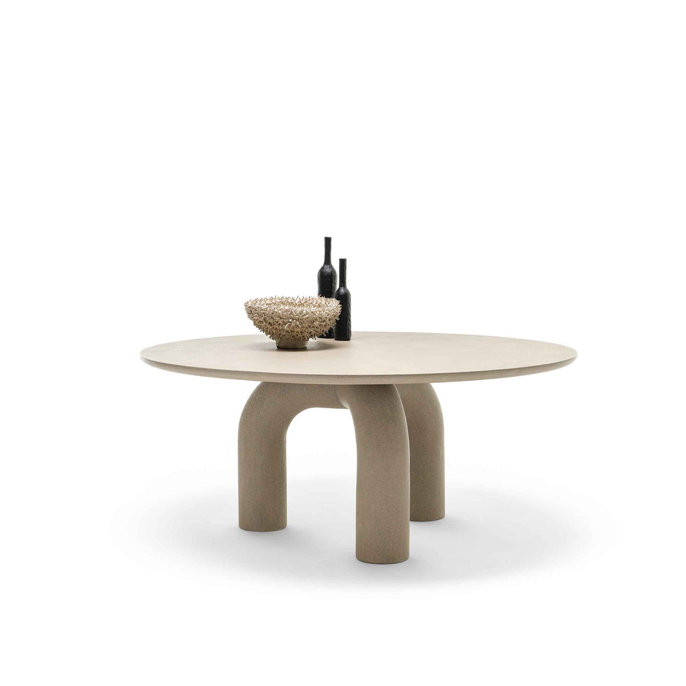 Wood Round Dining Table ELEPHANTE by Marcantonio for Mogg 02