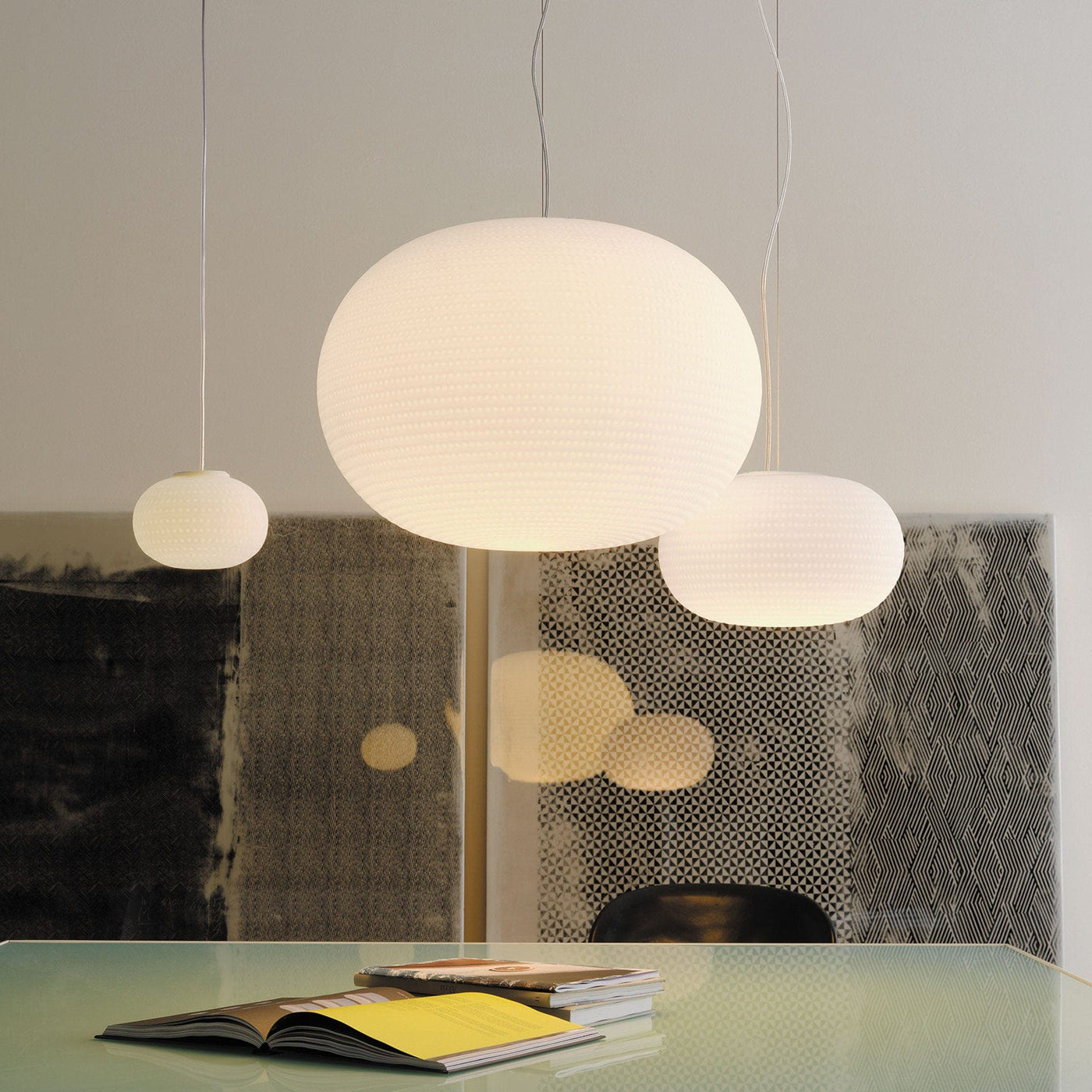 Suspension Lamp BIANCA Small by Matti Klenell for FontanaArte 01
