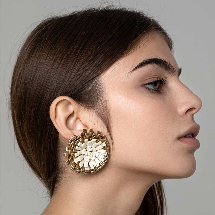 Lobe Earrings DANDELION Gold 02