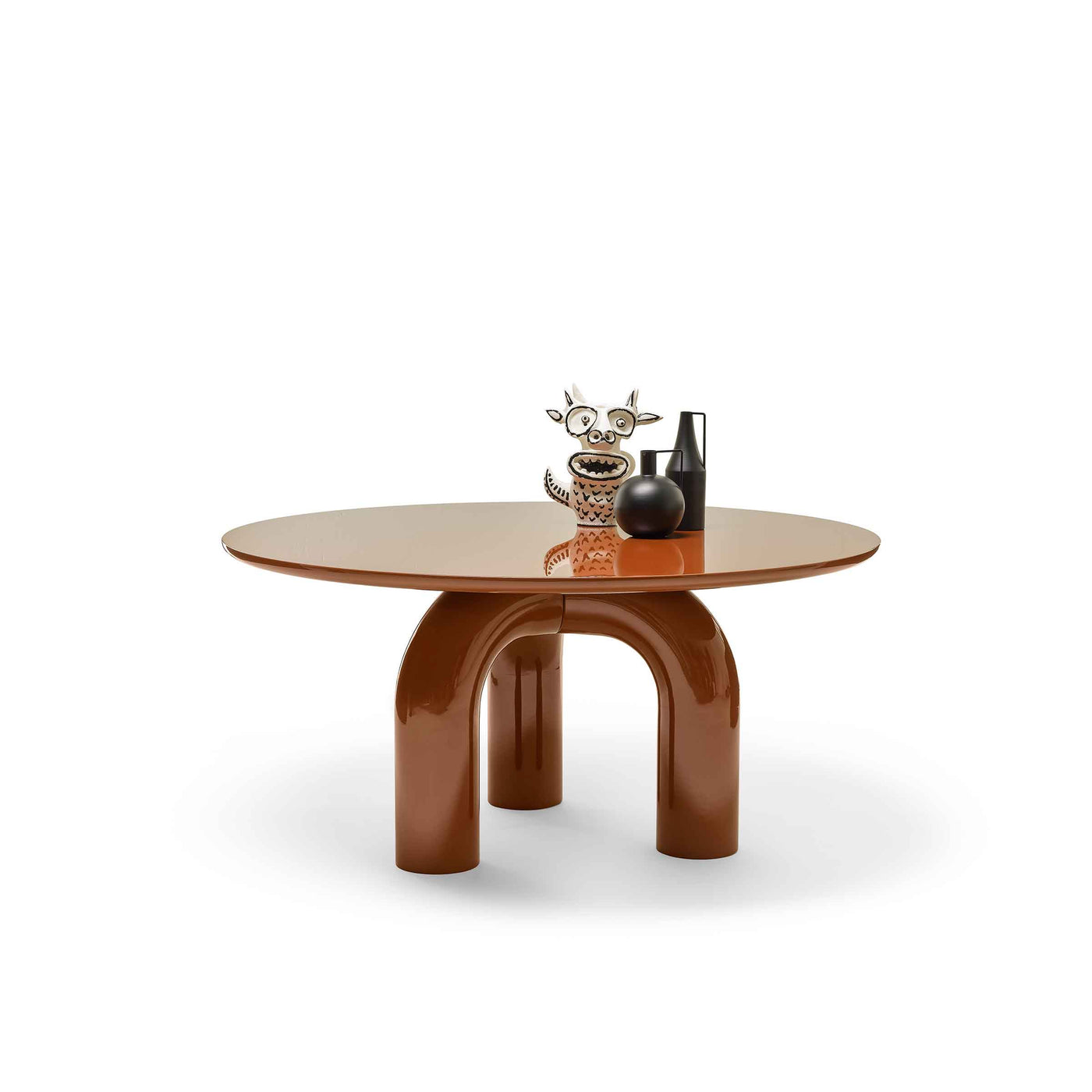Wood Round Dining Table ELEPHANTE by Marcantonio for Mogg 05
