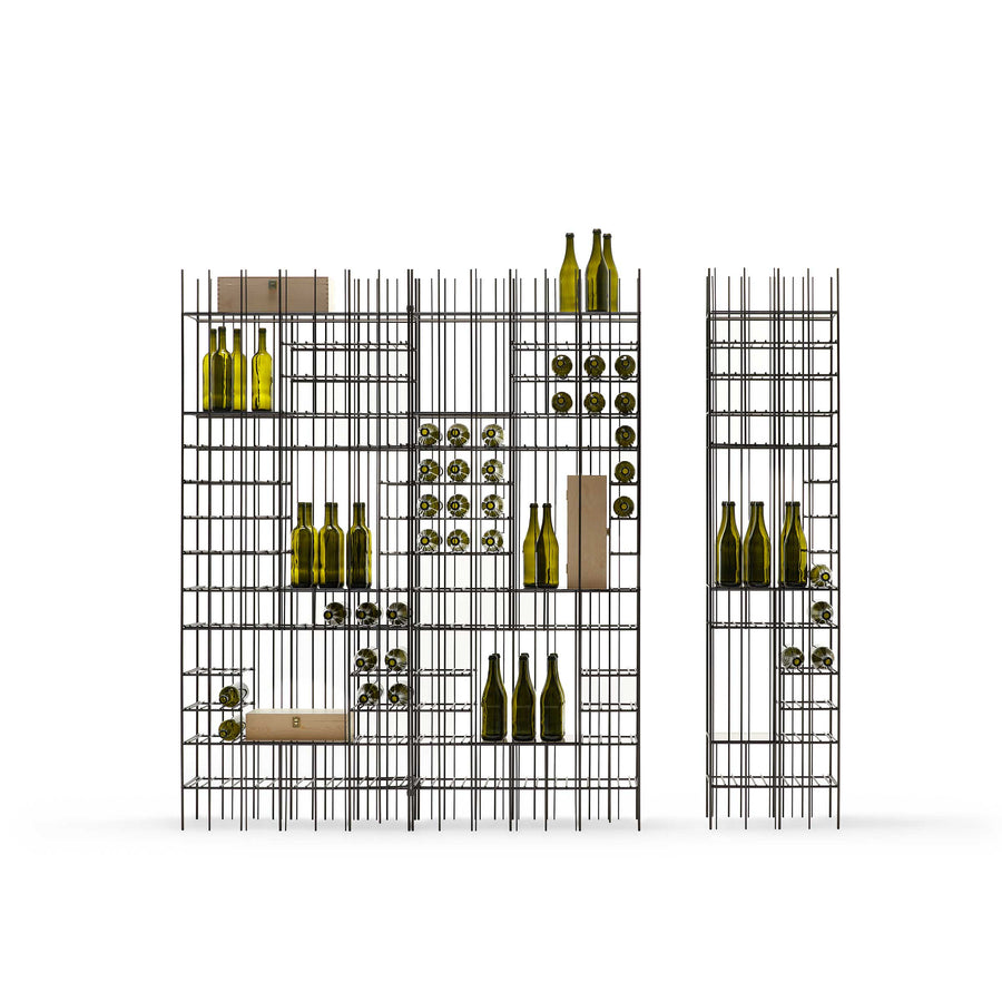 Metal Floor Standing Wine Rack METRICA WINERY by Ctrlzak Studio for Mogg 01