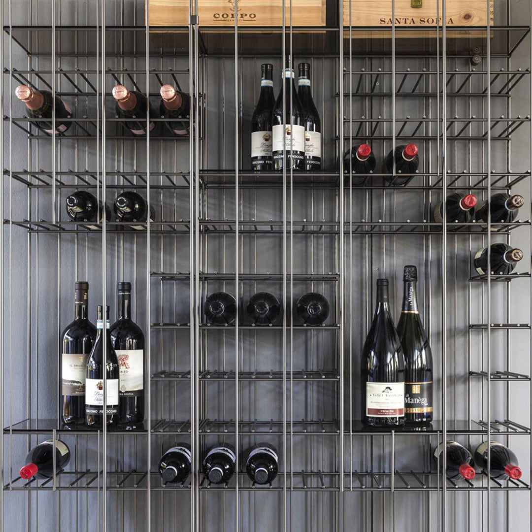 Metal Floor Standing Wine Rack METRICA WINERY by Ctrlzak Studio for Mogg
