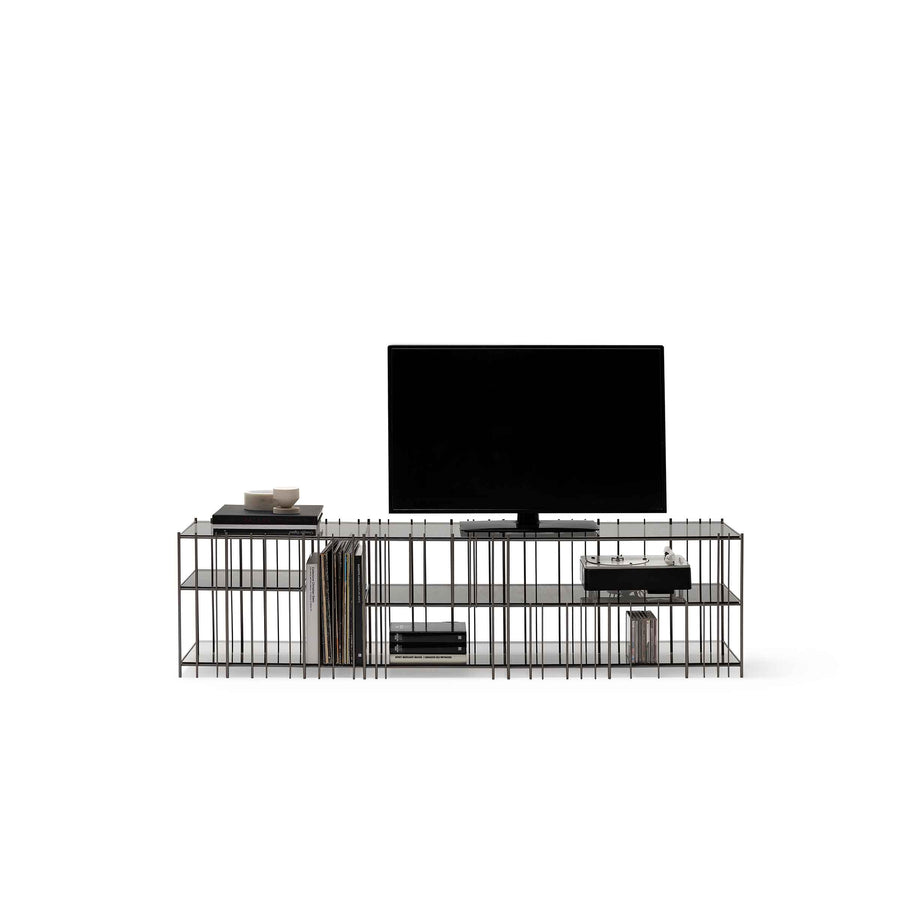 Metal TV Stand and Storage Unit METRICA PORTA TV by Ctrlzak Studio for Mogg 01