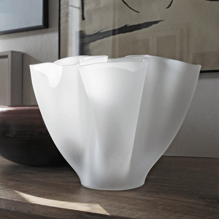 Glass Vase CARTOCCIO Large by Pietro Chiesa for FontanaArte 03