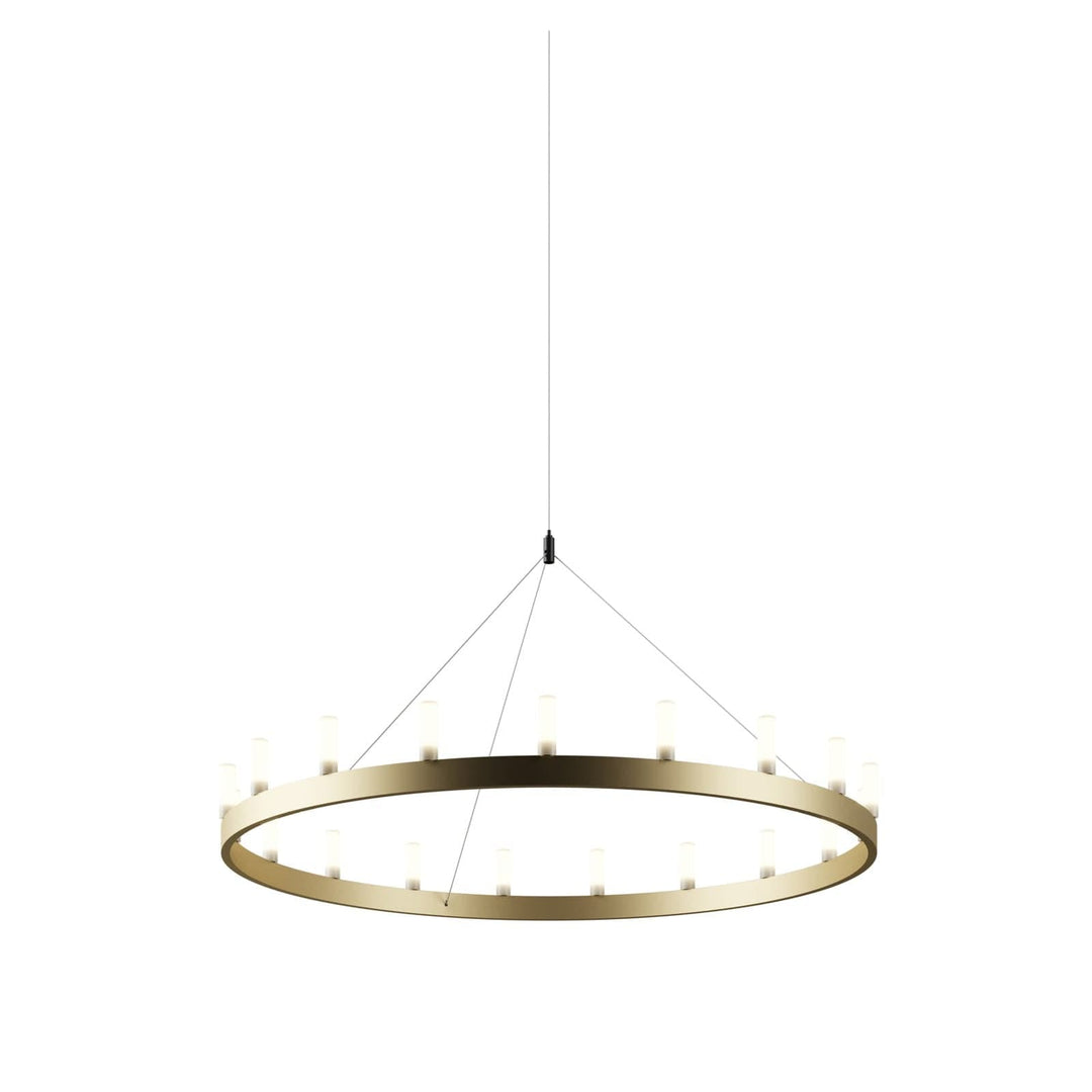 Suspension Lamp CHANDELIER Medium Gold by David Chipperfield for FontanaArte 01