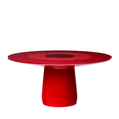 Crystal and Polyurethane Round Table ROUNDEL Red by Claesson Koivisto Rune 01