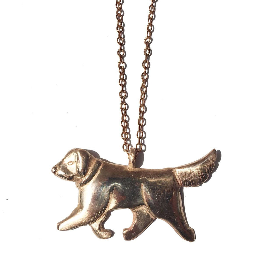 Bronze Necklace GOLDEN RETRIEVER by Camilla Carli 01